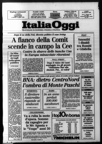 Italia oggi : quotidiano di economia finanza e politica